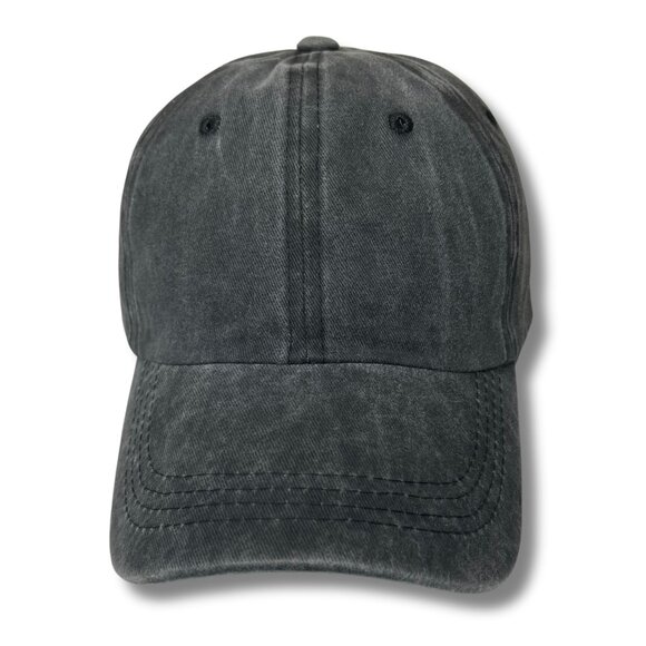 Acid-Wash Baseball Hat (BLACK) - Picture 2 of 4